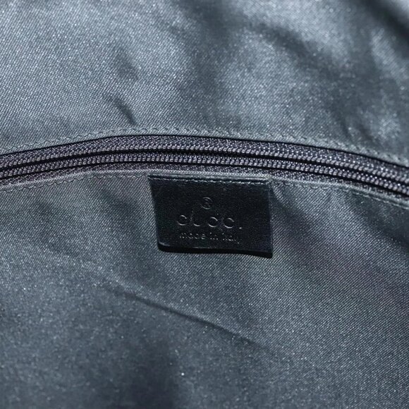 GUCCI GG Canvas Jackie Shoulder Bag Black Silver 001 3355 1781 Auth 133986 - Picture 14 of 16